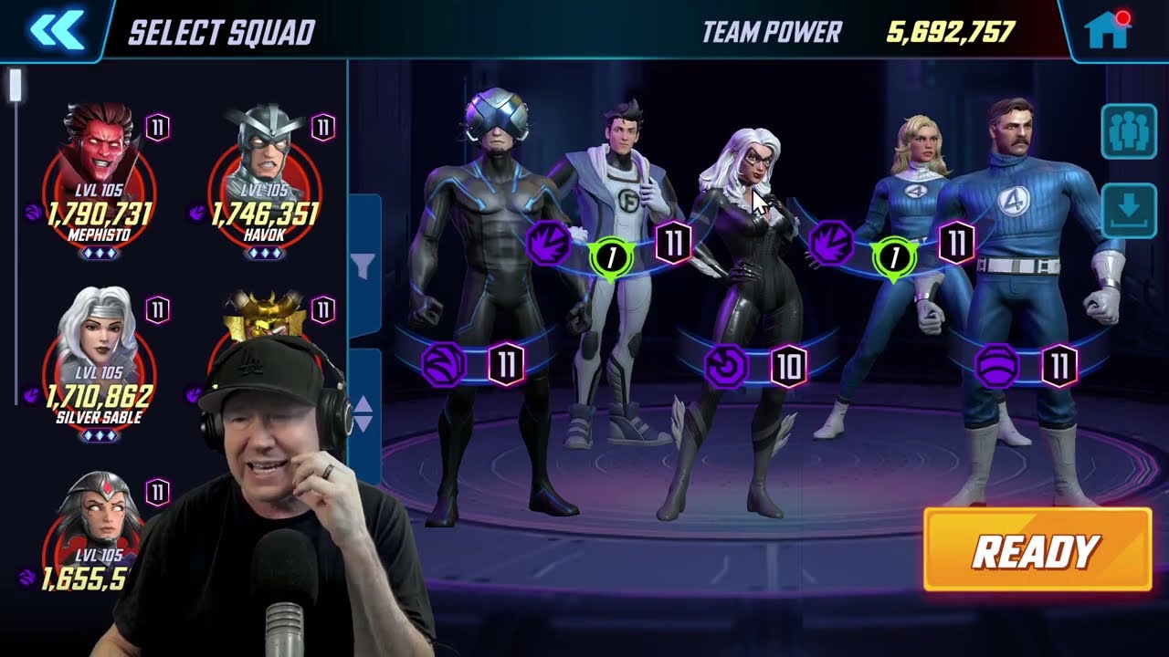 Black Cat in Arena Takes Care of Franklin - MARVEL Strike Force - MSF