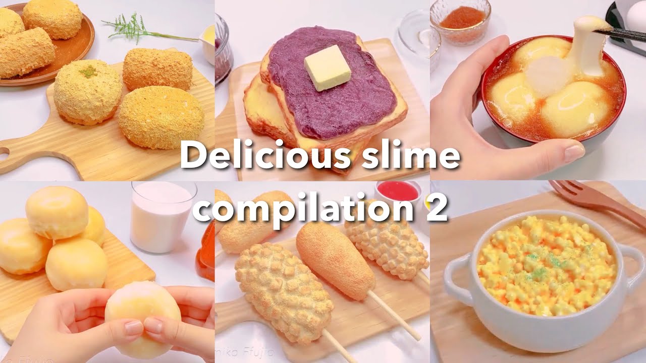 【ASMR】🥪おいしそうなスライムまとめ２🌽【音フェチ】Delicious slime compilation ２