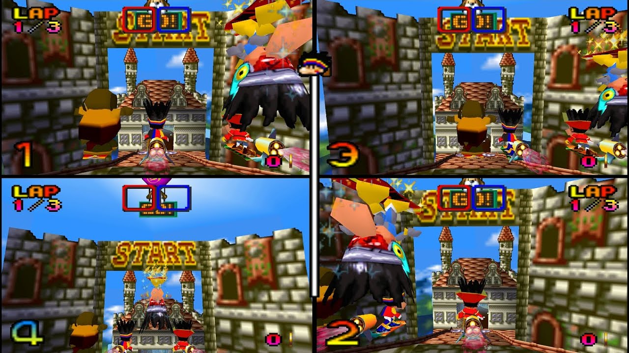 Snowboard Kids 2 N64 All Stages 4 player Netplay