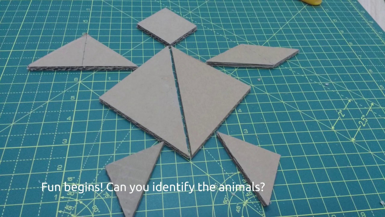DIY Tangram Puzzle within 120 seconds! (Corrugated Sheets)