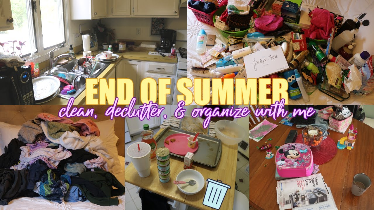 END OF SUMMER CLEAN, ORGANIZE, & DECLUTTER WITH ME | FALL CLEANING MOTIVATION | MOM LIFE 2019