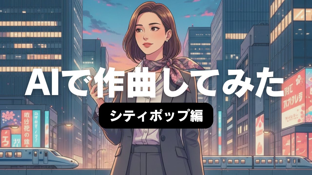 【AIで作曲してみた】シティポップ・サウンドを音楽生成AIで作ってみた！　#音楽生成ai #シティ・ポップ #インストルメンタル