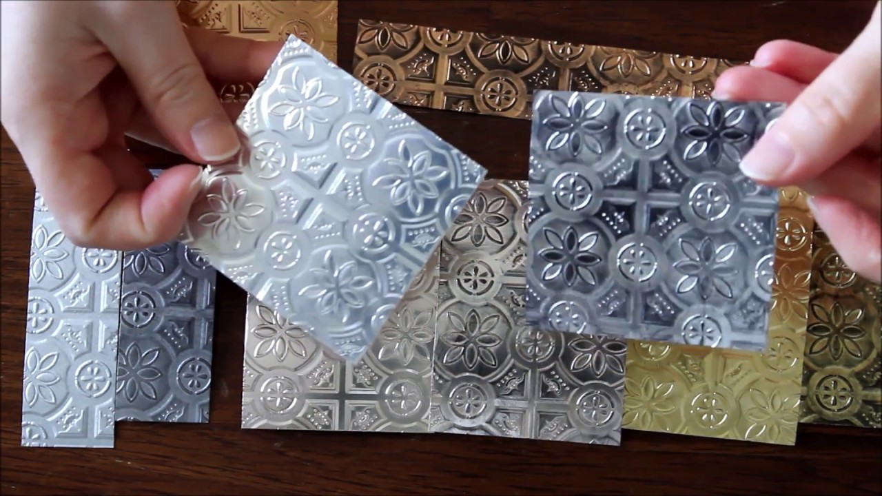 Using the Stampin Up! Tin Tile Embossing Folder with Foil Papers - Laura's Stamp Pad