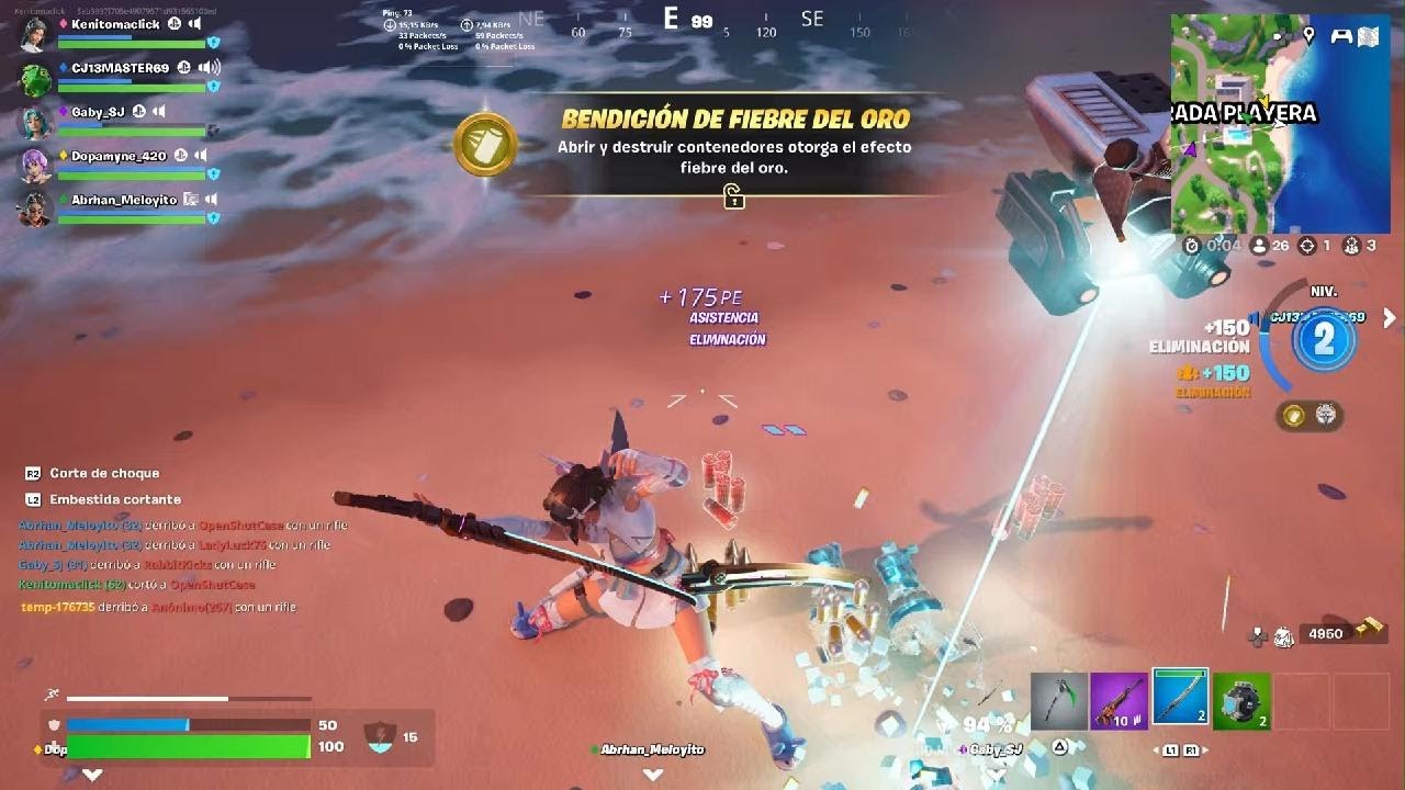 En equipo de 5 ganamos blitz de 6 en Fortnite