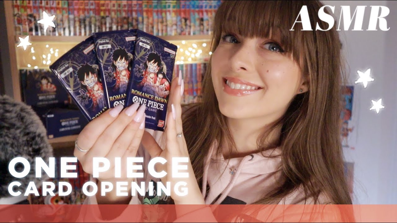 ASMR 🏴&zwj;☠️ One Piece TCG Booster Box Break Part 3!~ Whispered Card Opening, Tapping & Crinkle Sounds!