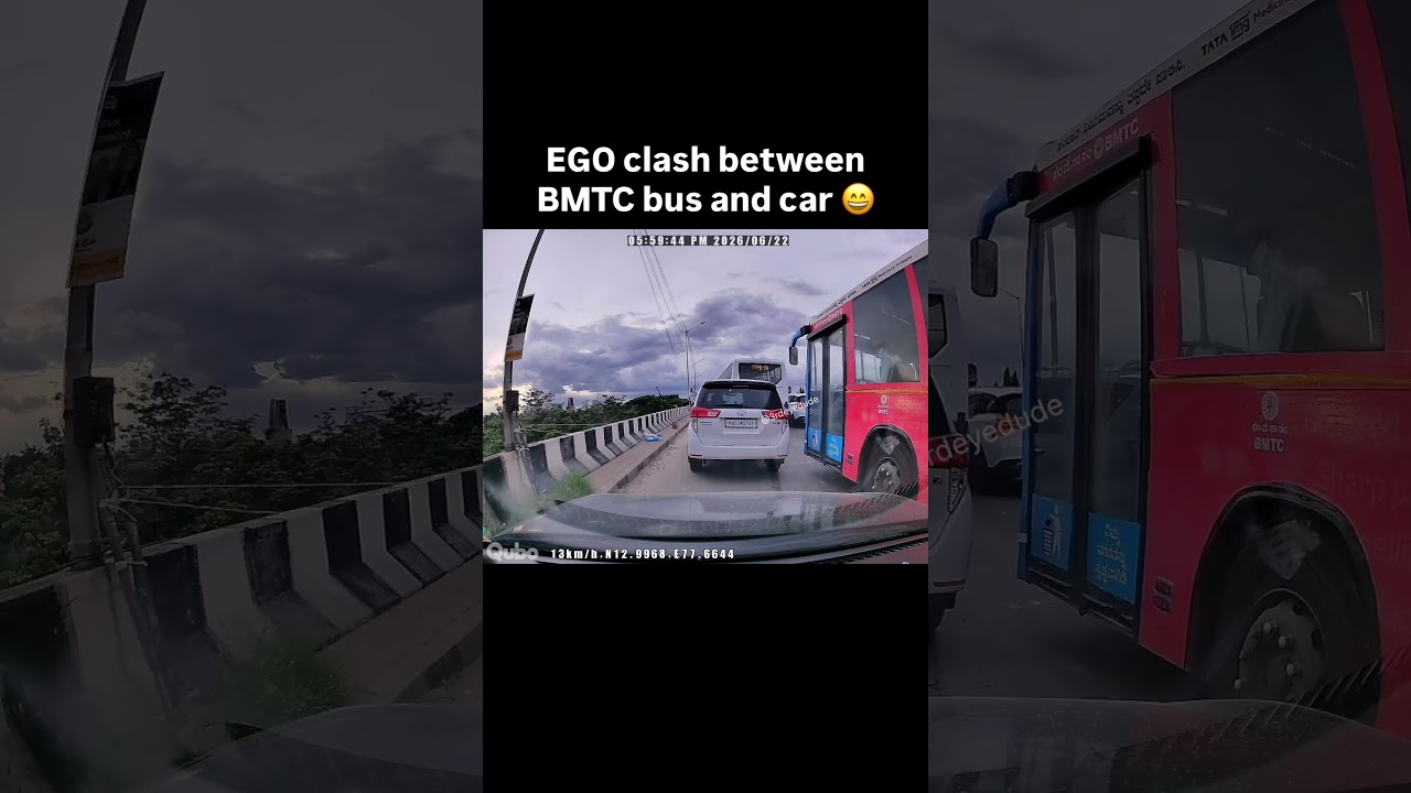BMTC bus vs Car EGO clash