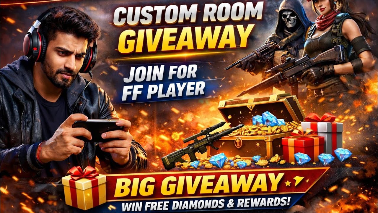 FREE FIRE LIVE 🔴 | CUSTOM ROOM GIVEAWAY | FREE DIAMONDS 💎 | FF LIVE GAMEPLAY | JOIN FAST