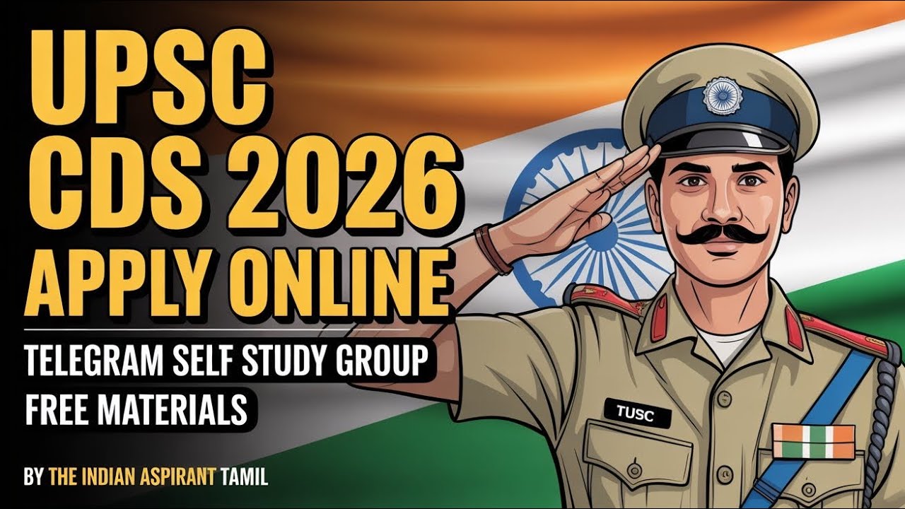 UPSC CDS 2026 apply Online- Tamil