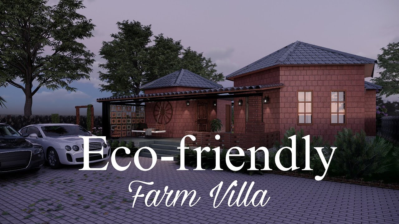 Eco Friendly Farmhouse Design | Sustainable Living in Style | 3D Architectural walkthrough