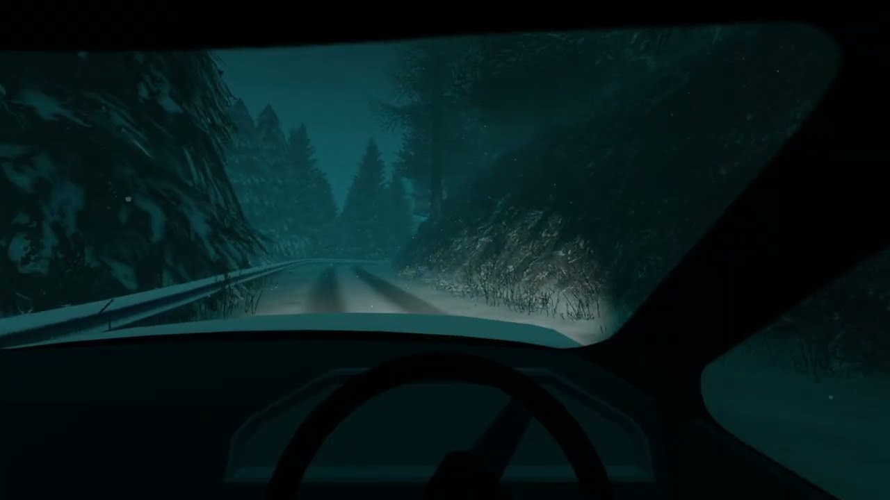 Cozy Winter Drive❄️ | 1 Hour Relaxing Snowfall