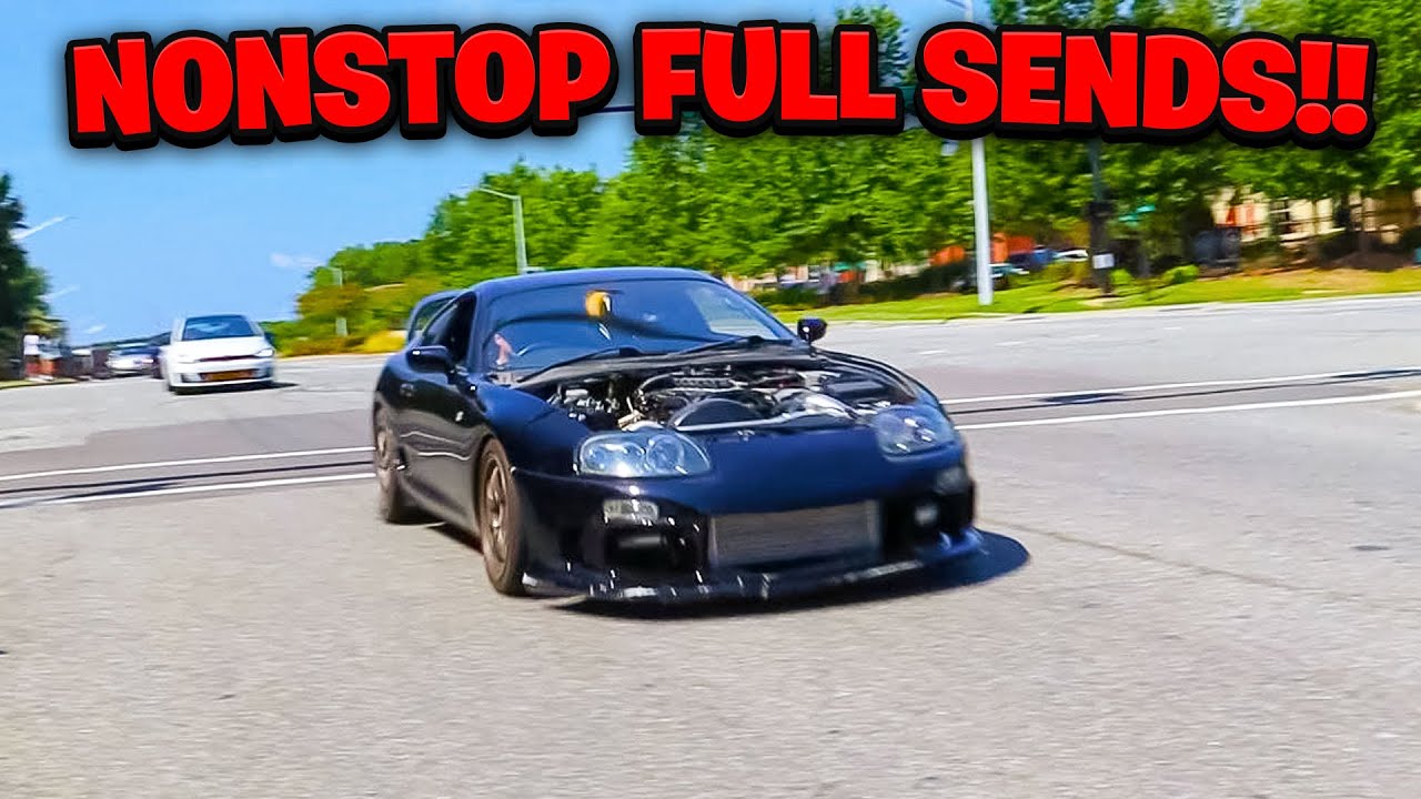 CARS NONSTOP FULL SENDING IT LEAVING CARS & COFFEE MORRISVILLE!! August 2023