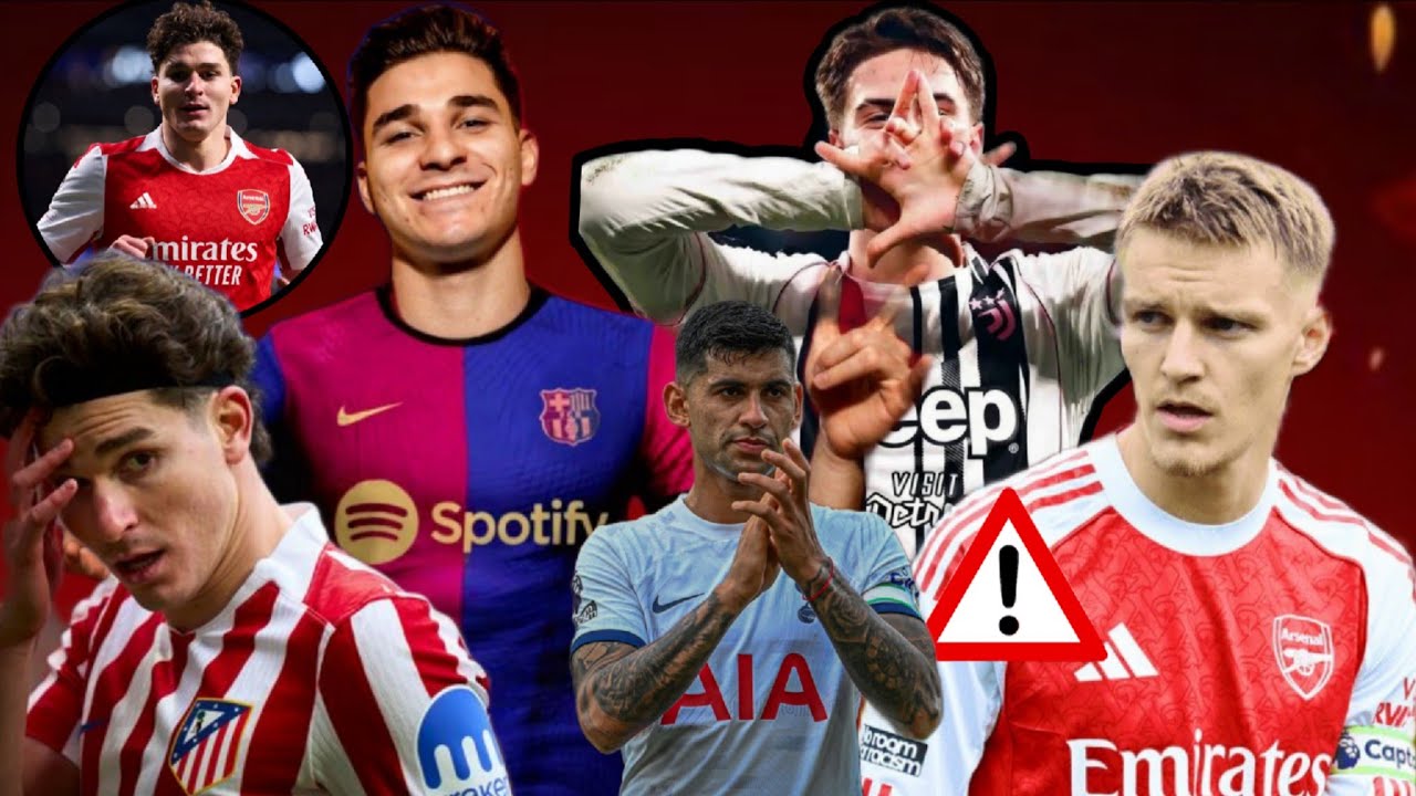 🚨julian alvarez à Barcelone négociation débute,  Odegaard blessé, cuti romero vers Espagne 