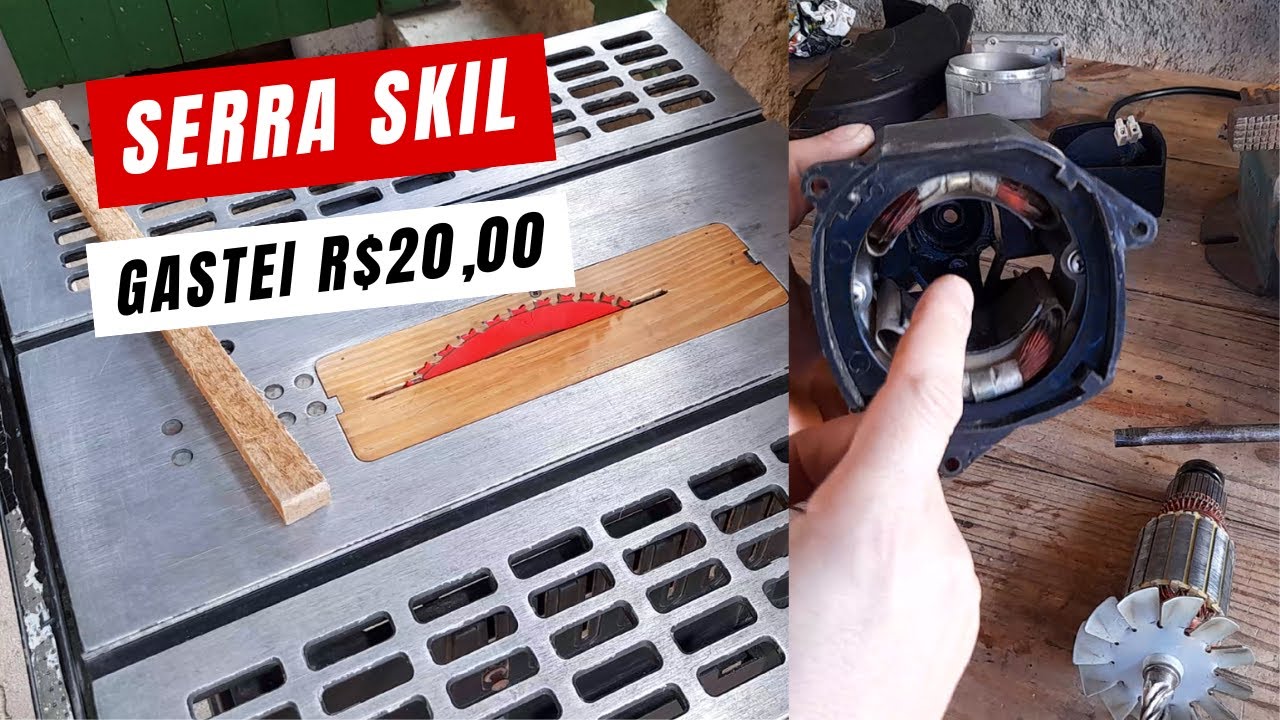 Serra  Skil 3610 Parou de Funcionar! Gastei R$ 20,00 Defeito Motor Travado