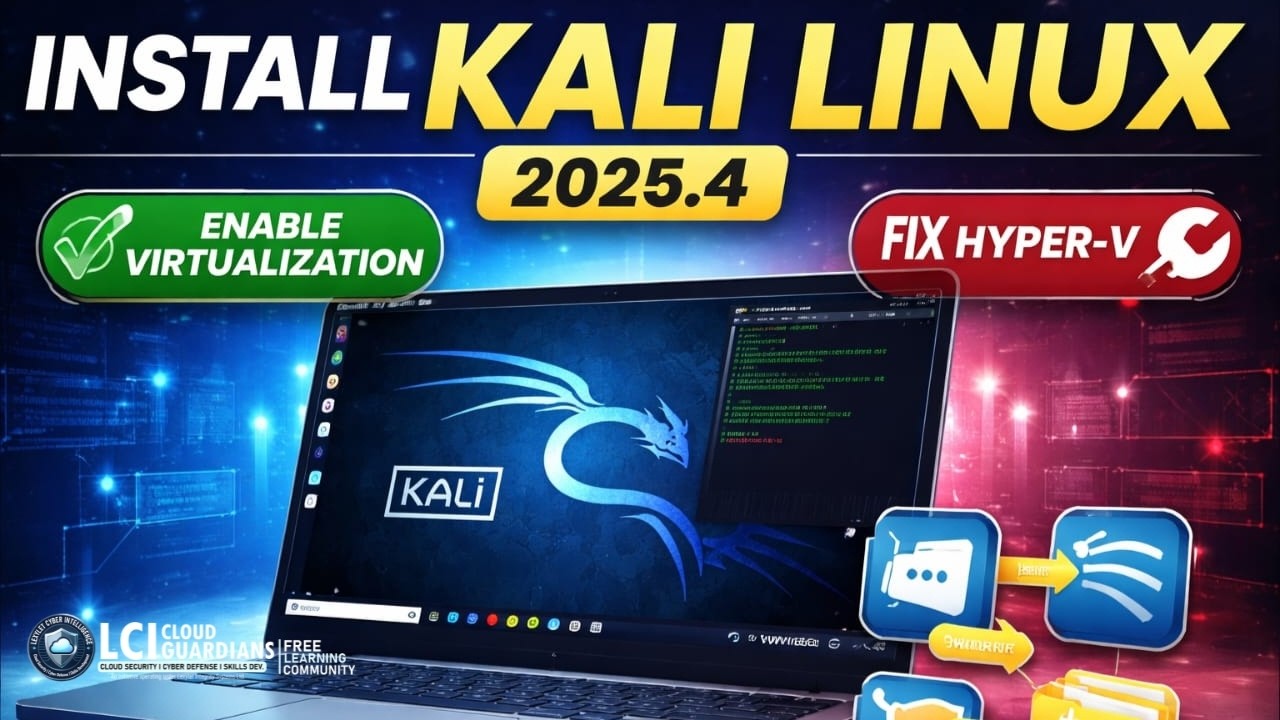How to Install Kali Linux 2025.4 on VMware | Enable Virtualization + Fix Hyper-V + File Sharing