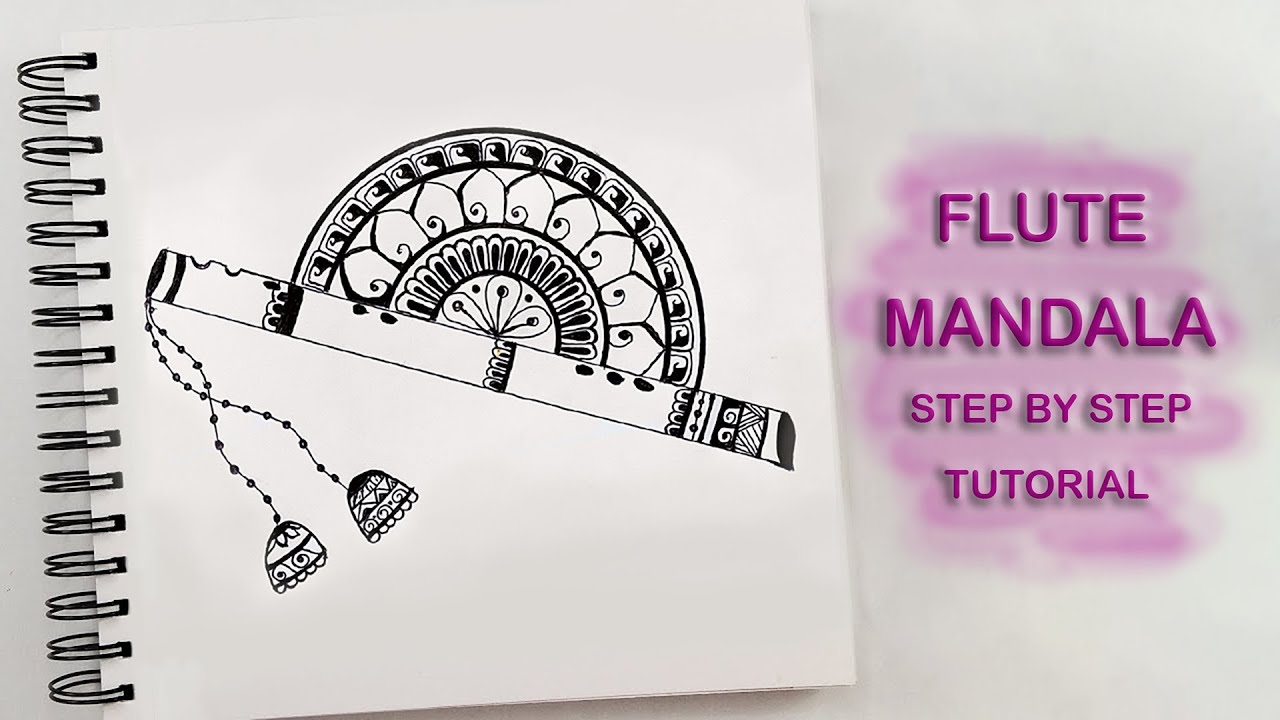 How To Draw Flute Mandala || Mandala Tutorial For Beginners || Mandala.aesthete