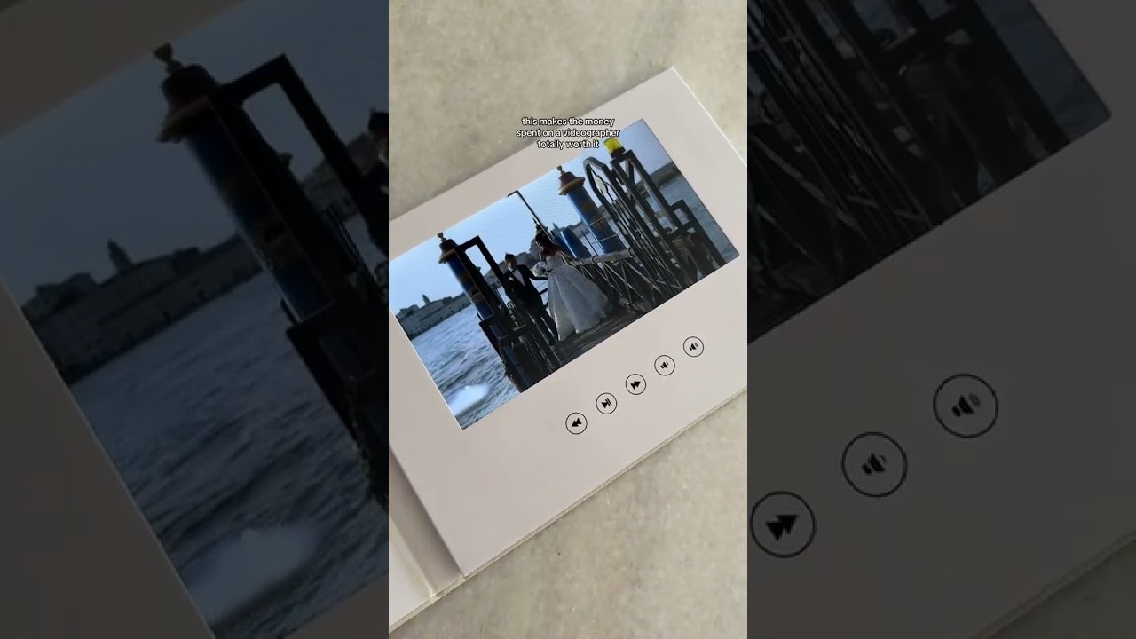 Open the album cover and your wedding video will come to life - INSTANTLY! The Motion Books