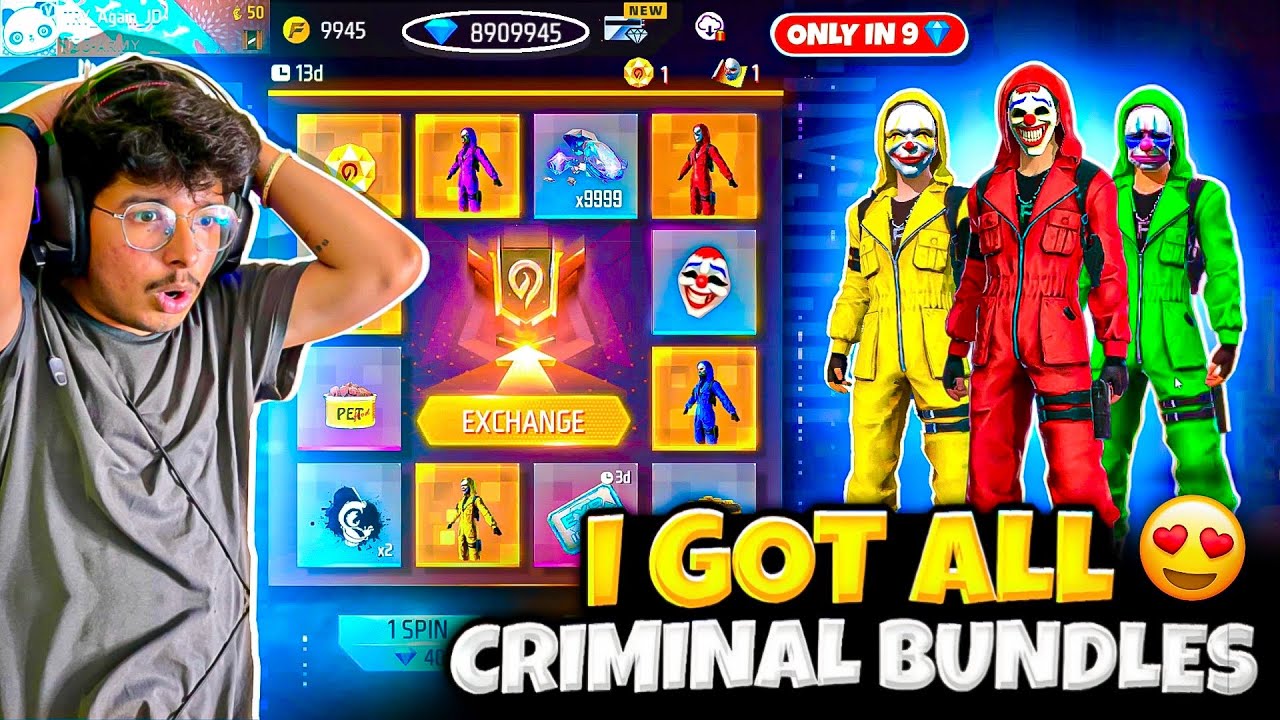 Free Fire New Criminal Incubator Is Back😍 Finally I Got All The Criminals💎 -Garena Free Fire