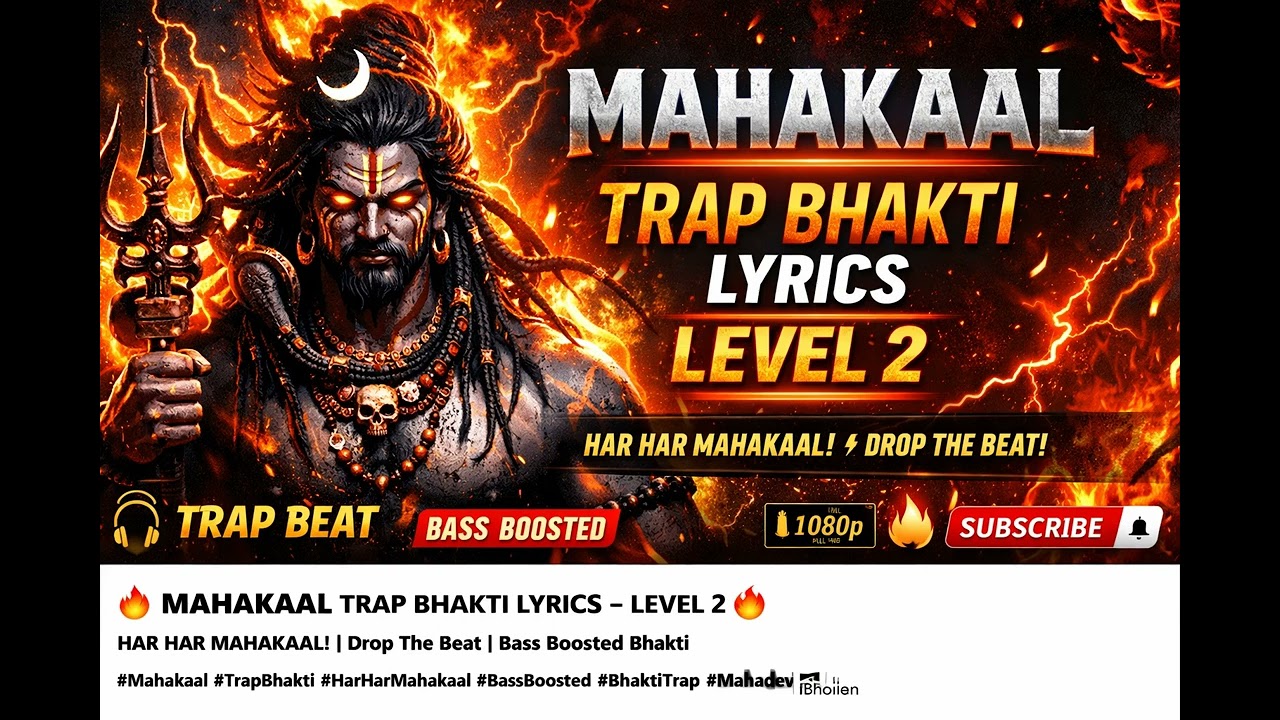🔥 MAHAKAAL TRAP BHAKTI LYRICS – LEVEL 2 | Har Har Mahakaal | Bass Boosted Trap Bhajan 🔥