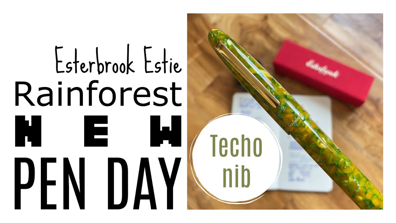 I love this Techo nib from Tokyostation Pens! Esterbrook Estie Rainforest. Some Plotter Things.