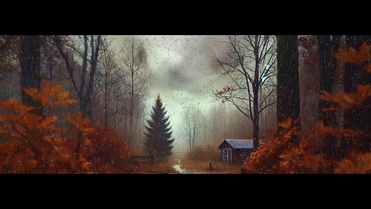 Relaxing Rain on the Autumn Leaves for Studying | Meditation | Focus | Calm - Background Ambience