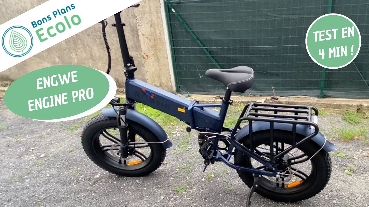 Engwe Engine Pro - Test de ce fat bike électrique pliable et tout suspendu résumé en 4 min