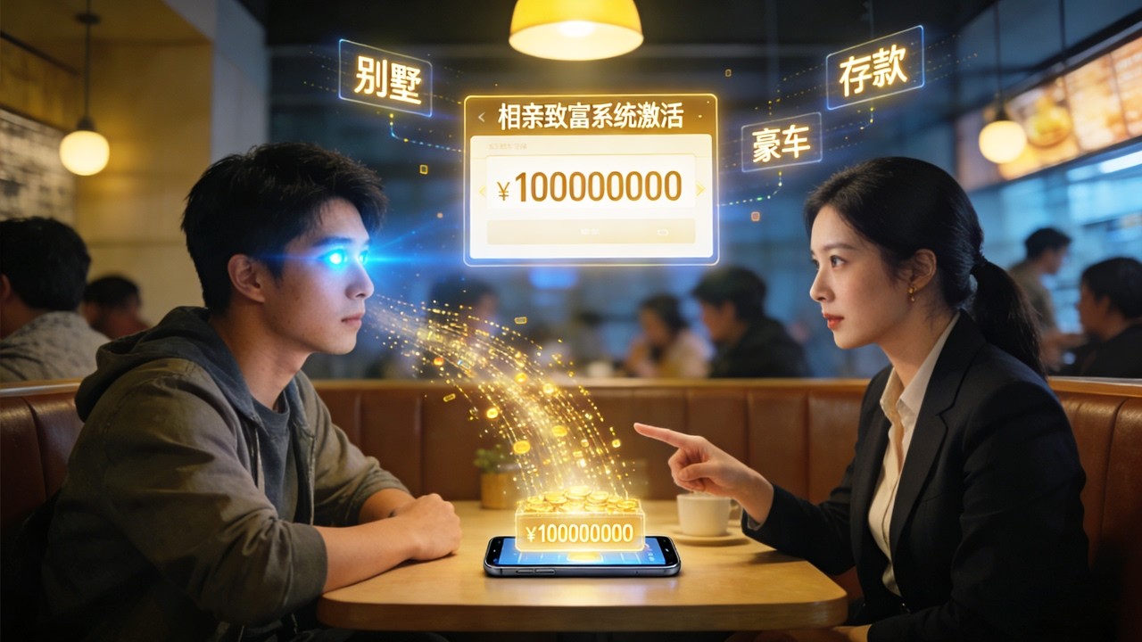 相親失敗小夥卻意外覺醒相親致富系統，對方提出任何要求他都可以百分百變現！小夥直接靠相親逆襲成億萬富翁，從此走上人生巔峰！【你相亲拜金？我相亲吸金】#男频 #爽文 #短剧 #260211gn