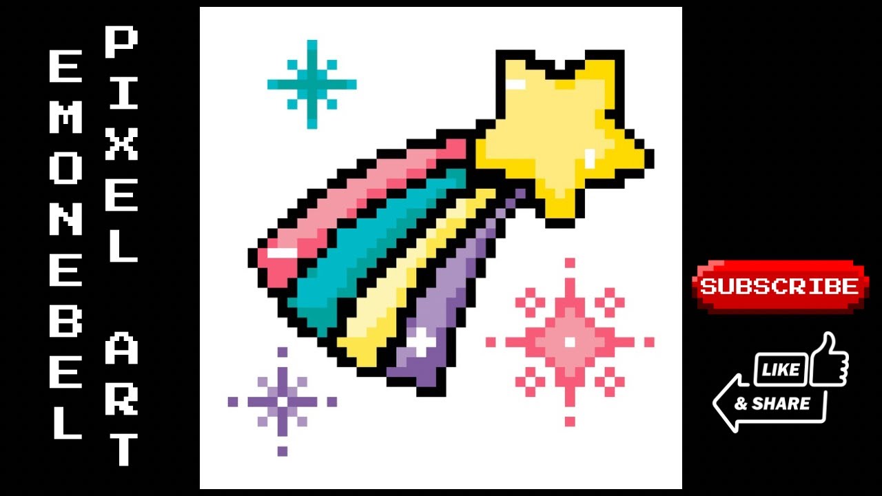 Star Pixel Art | Cute & Aesthetic Pixel Art Full Process | emonebel