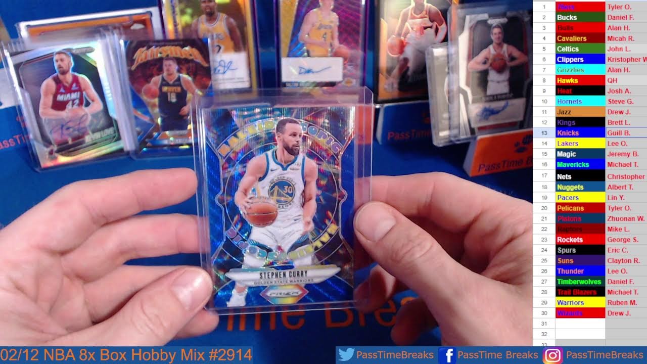 02/11 - TOPPS CHROME PRIZM BLACK MOSAIC BASKETBALL - 8 Box Hobby Mix PYT #2914 LIVE BREAK