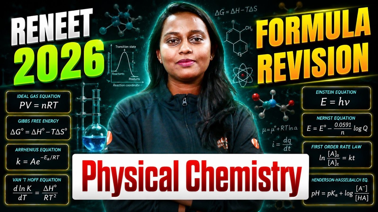 Re-NEET 2026: All Physical Chemistry Formulas in One Shot! | Aswathi Mam