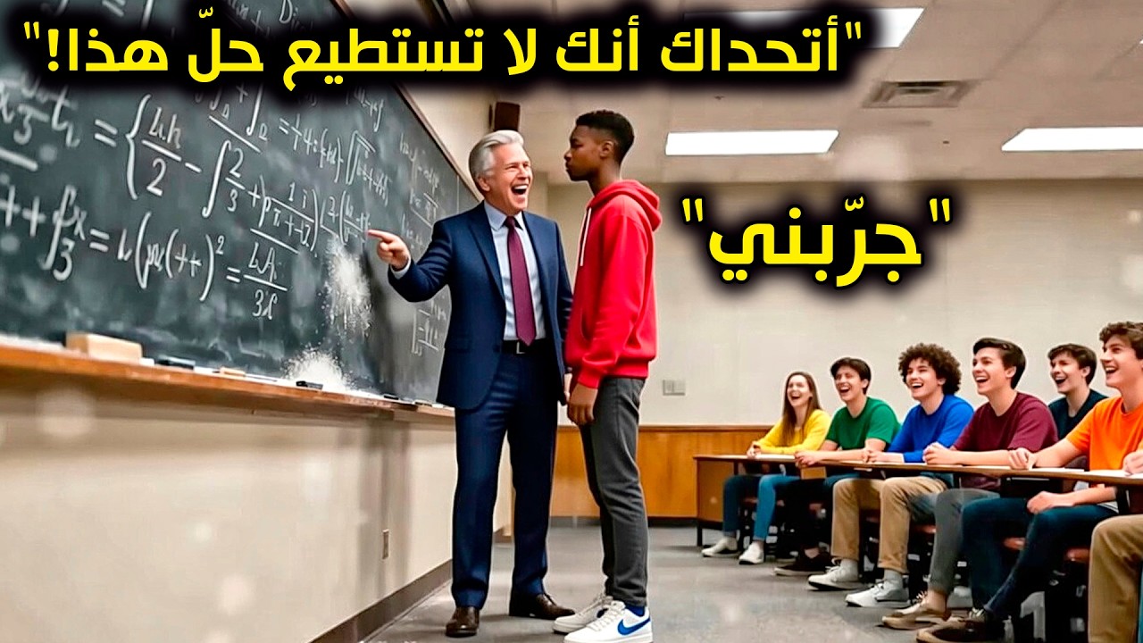 سخر أستاذ من طالب أسود في الرياضيات ووضع له معادلة مستحيلة… لكنه اكتشف أنه عبقري فندم بشدة