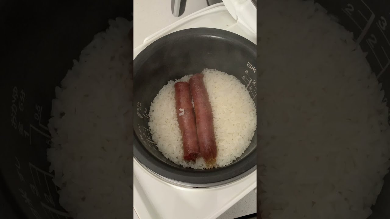 Cooking sausage in my rice cooker 🍚
