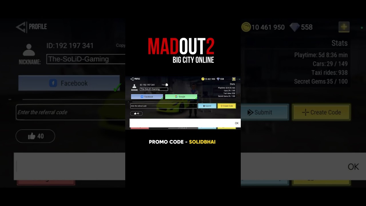 MadOut 2 Free Diamonds & Coins 💎🔥 | Redeem Promo Code SOLIDBHAI 