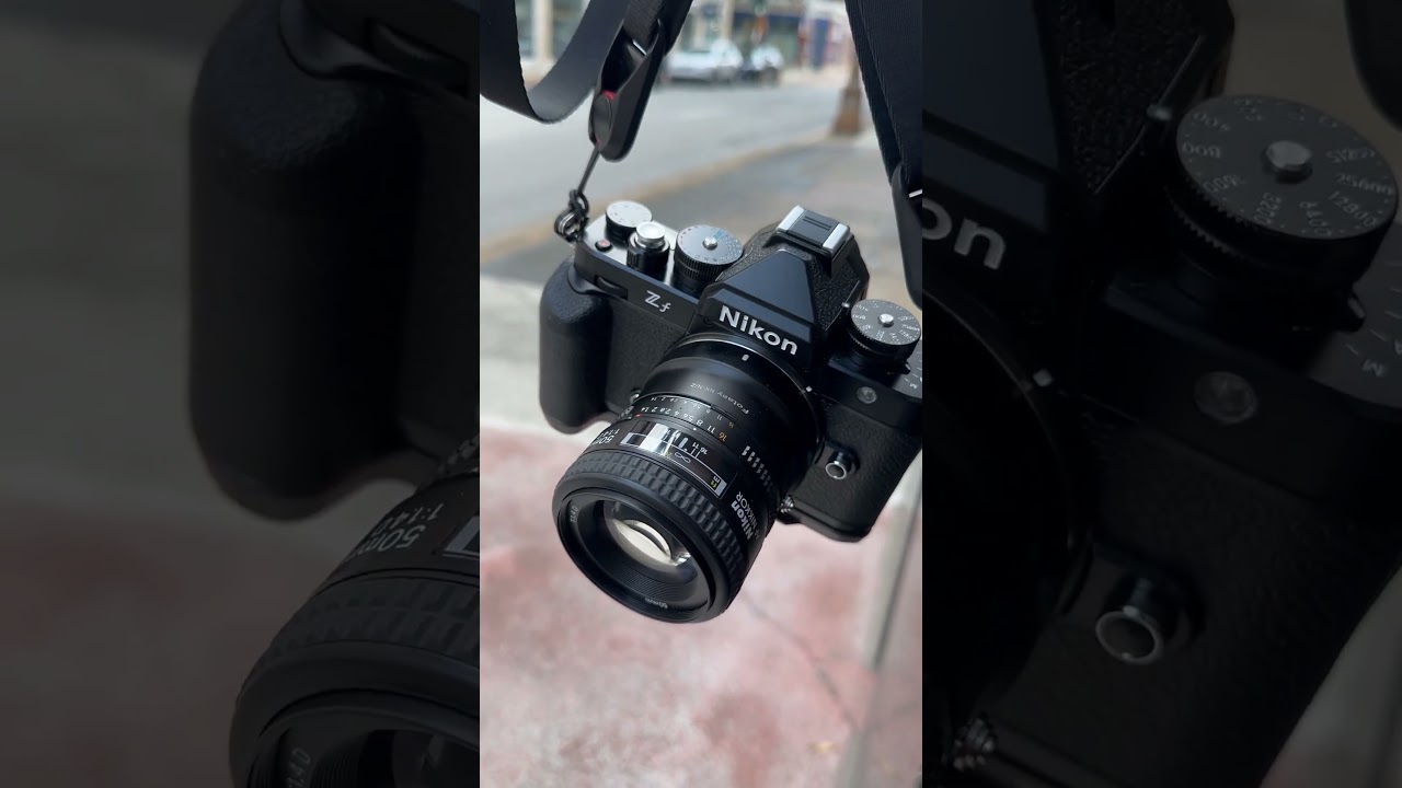 New street rig is pretty cool! Nikon Zf with the 50mm f1.4 AF-D on a simple adapter ring.
