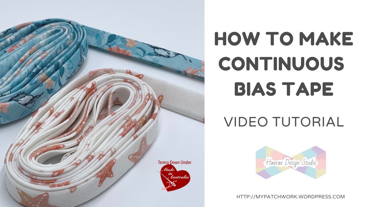 How to make continuous bias tape - video tutorial