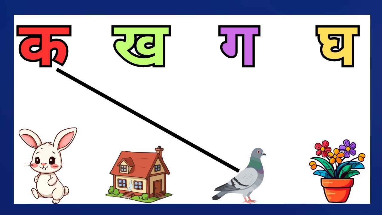 क से कबूतर ख से ख़रगोश | हिन्दी वर्णमाला | हिन्दी व्यंजन | अ से अनार आ से आम | हिन्दी स्वर व्यंजन 