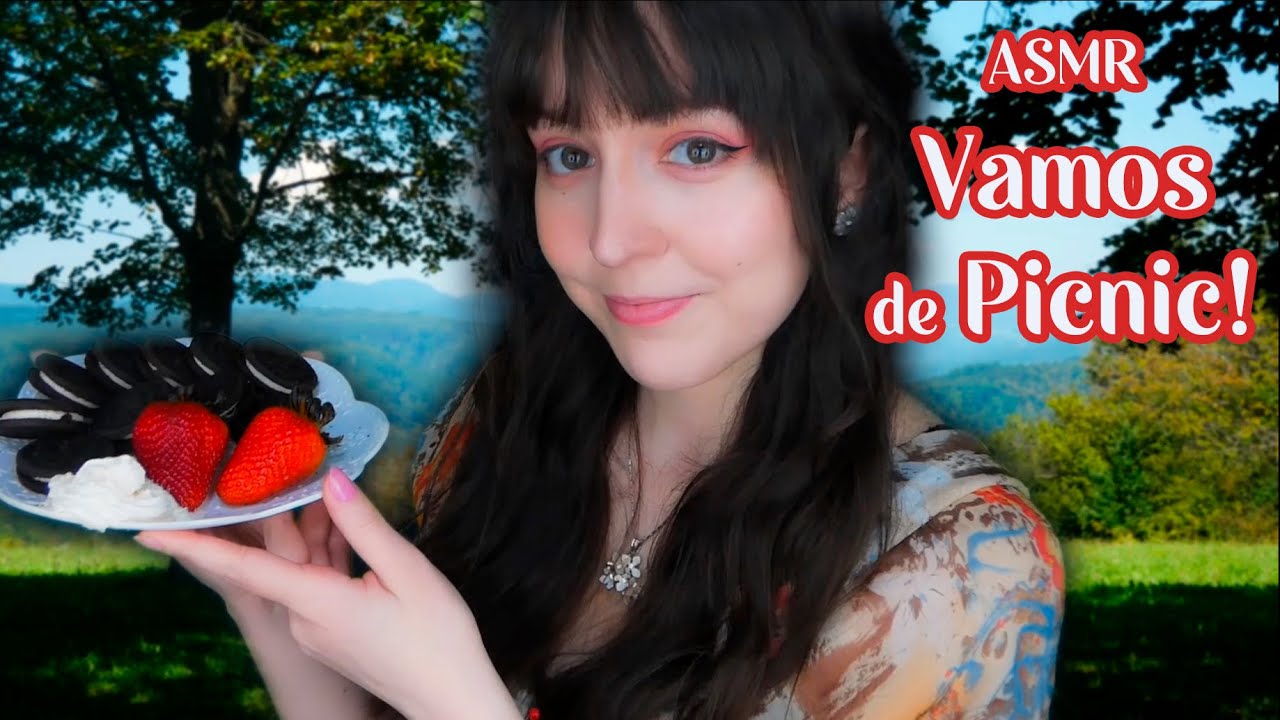 ⭐ASMR [Sub] Давай устроим пикник! Едим вместе в парке, ролевая игра (тихая речь)