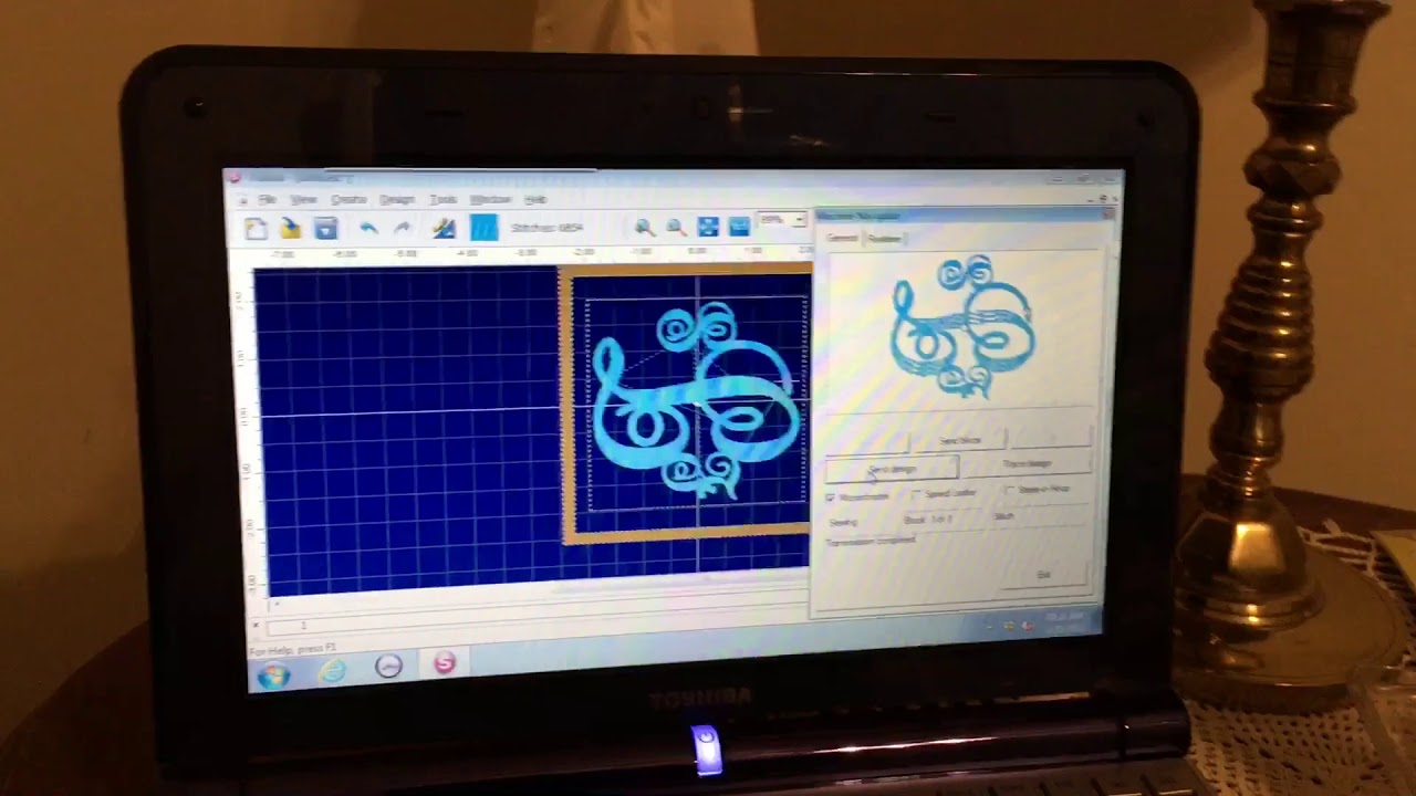 Monogramming a Walmart Bag on Singer Futura xl 400