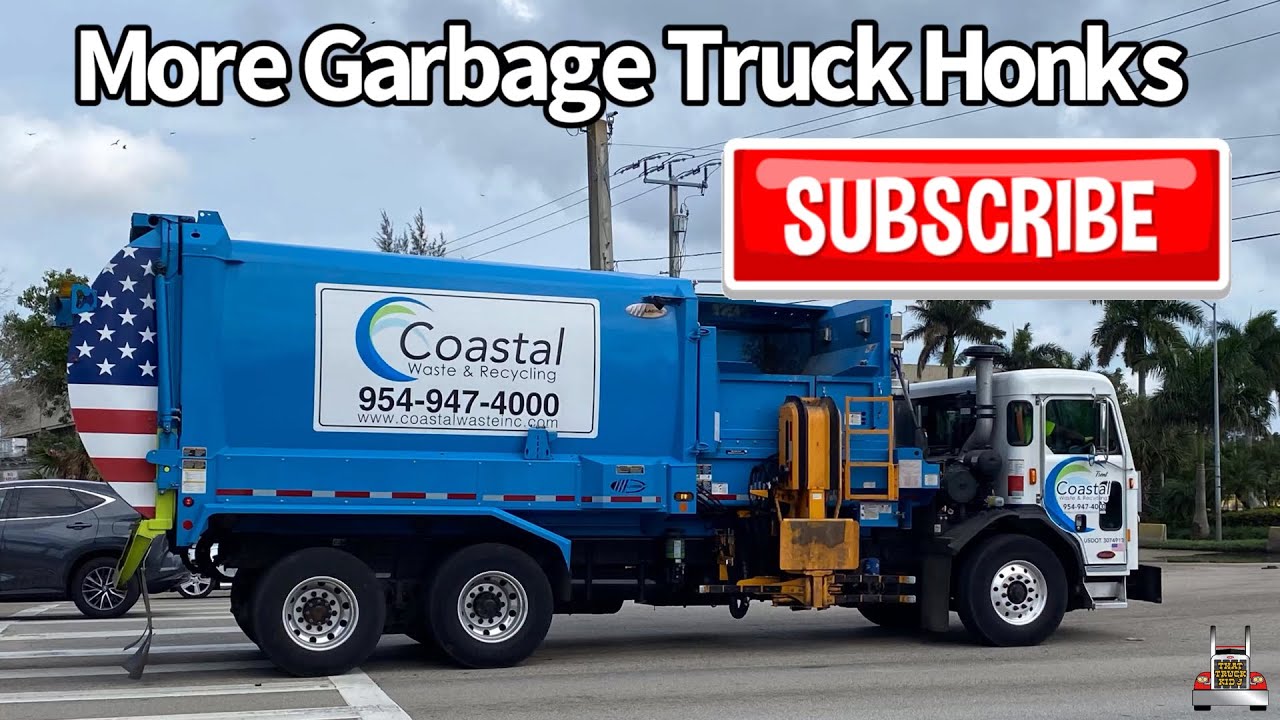 More Garbage Truck Horn Honking and Truck spotting