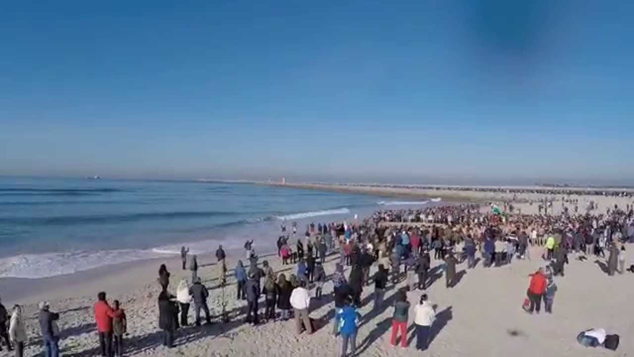 primeiro banho do ano 2015 Praia da Barra
