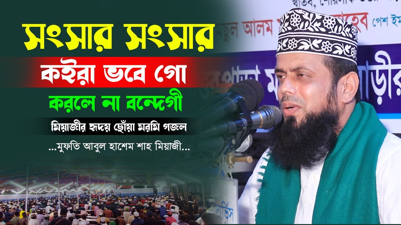 সংসার সংসার কইরা ভবে গো করলে না বন্দেগী। মিয়াজীর হৃদয় ছোঁয়া মরমি গজল। মুফতি আবুল হাশেম শাহ মিয়াজী