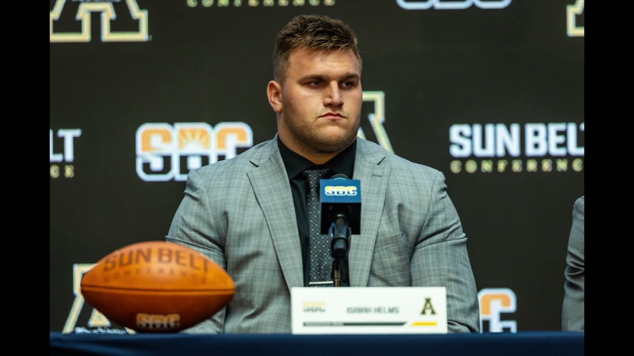 Fighting Peaches: Appalachian State football Isaiah Helms Sun Belt Media Day Interview (8.2.23)