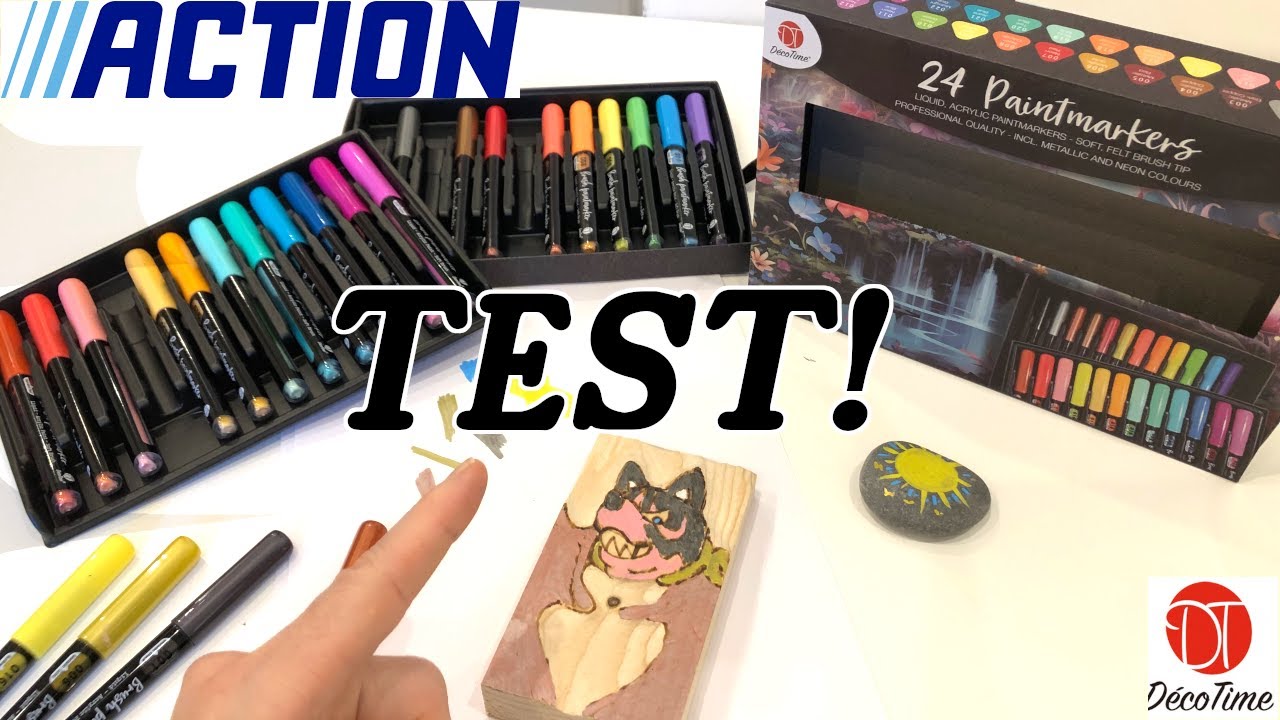 TEST FEUTRES ACRYLIQUES DECO TIME BRUSH DE CHEZ ACTION BOIS PAPIER PIERRE UNE ALTERNATIVE AUX POSCA