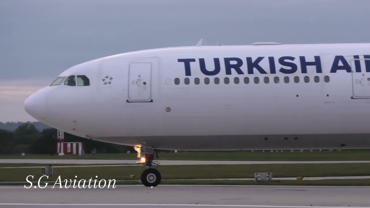 Turkish airlines a330 departure from Manchester 