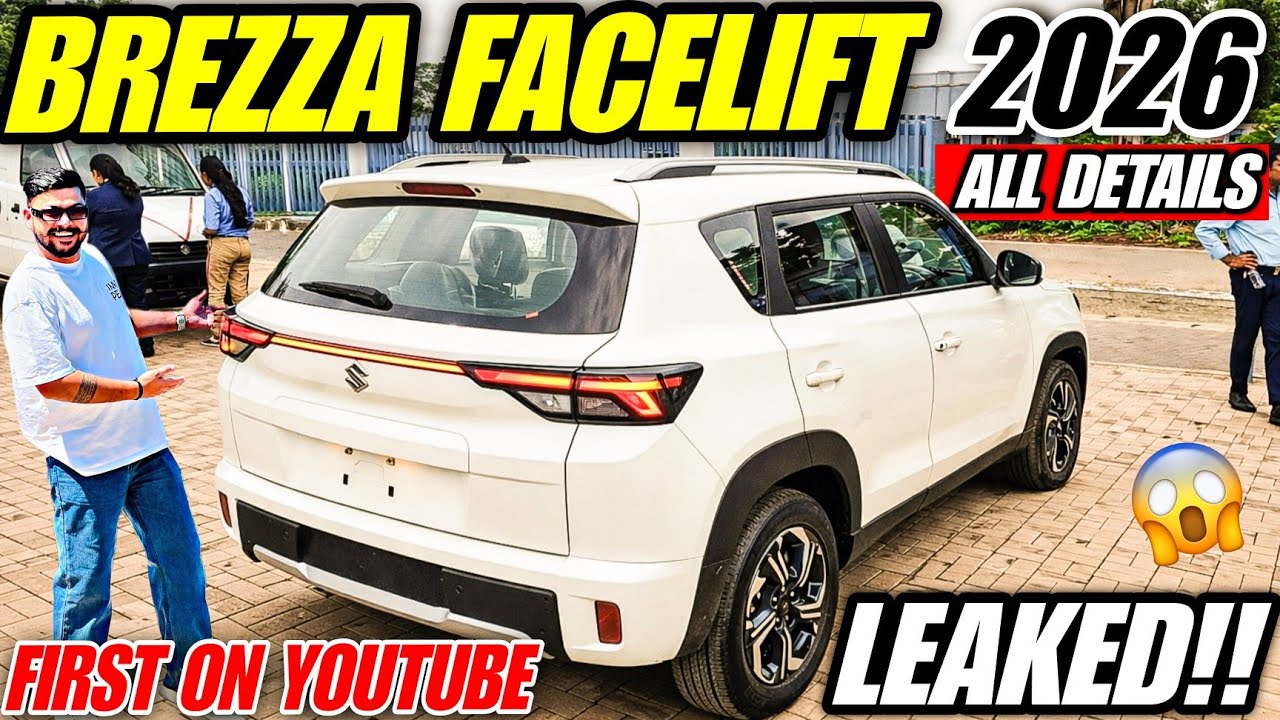 2026 Brezza Facelift Fully LEAKED - Engine Details | Rear | ADAS
