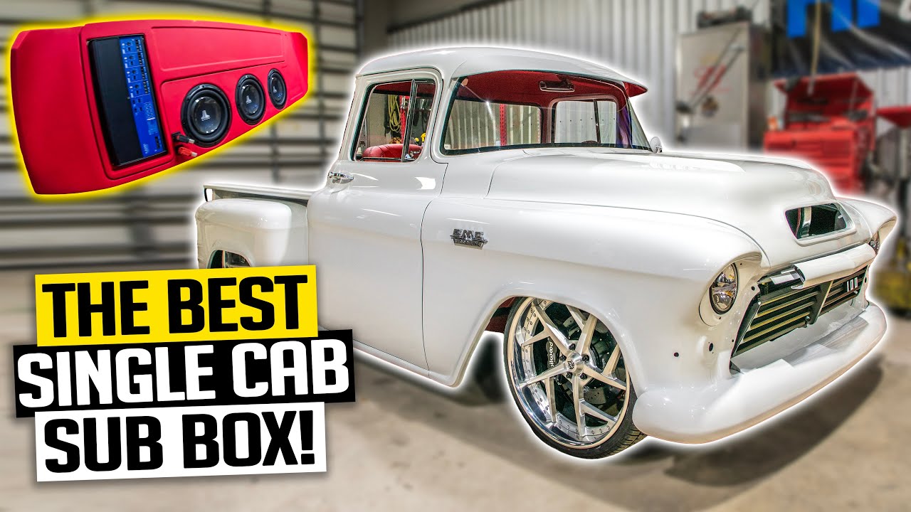 Stepside 1957 года получил три 8-дюймовых сабвуфера в корпусе SloshTubz! — LS Swapped GMC Tuck, э...