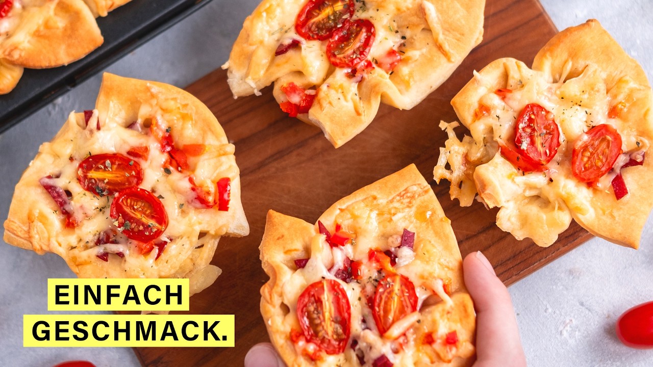 Party-Snack Deluxe: Pizza Muffins mit fertigem Pizzateig