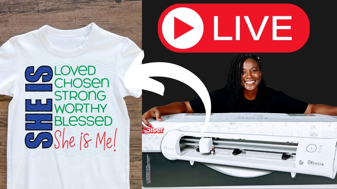 Siser Romeo: Let's Layer Heat Transfer Vinyl And Cut It Live #siser #htv #siserromeo