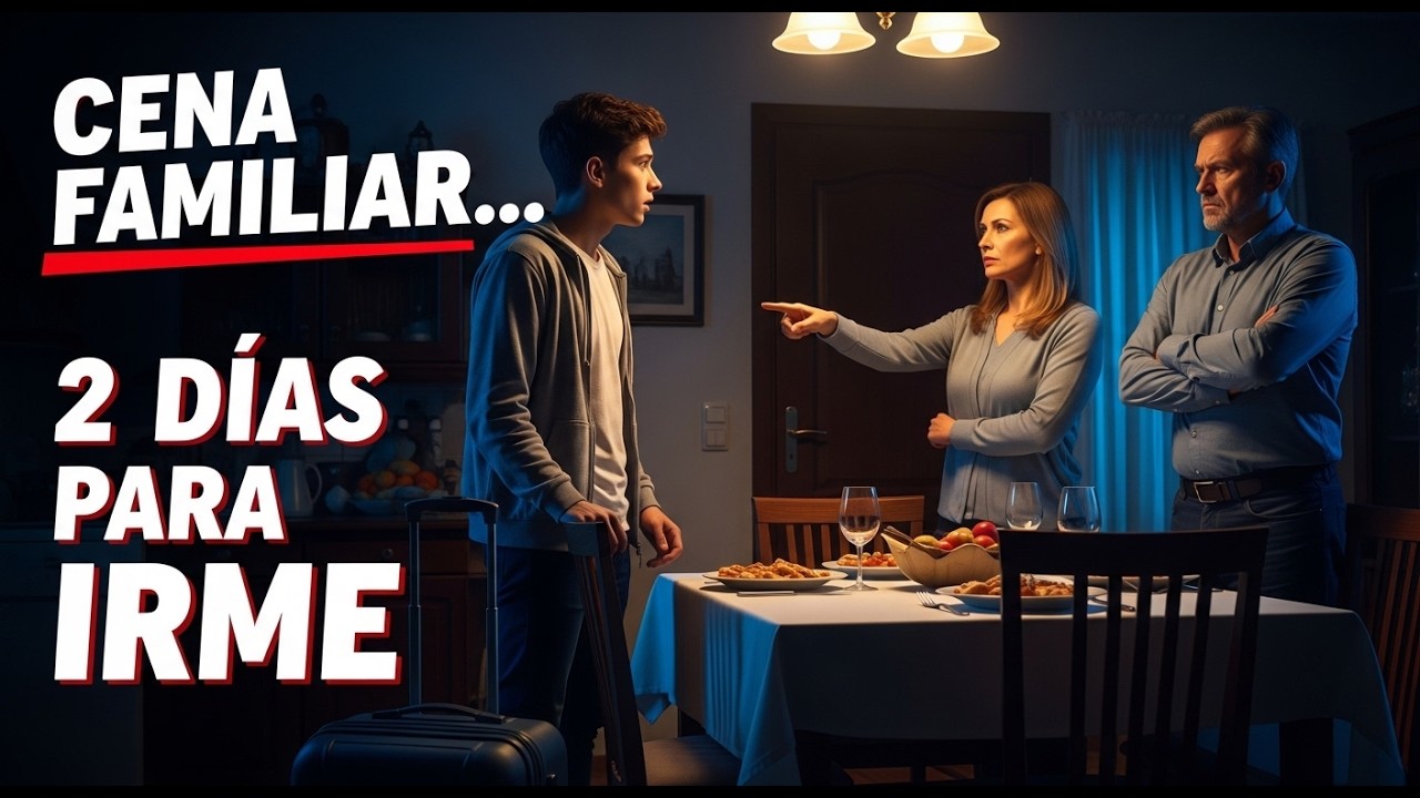 Cena familiar tensa: ¡2 días para sacar tus cosas!