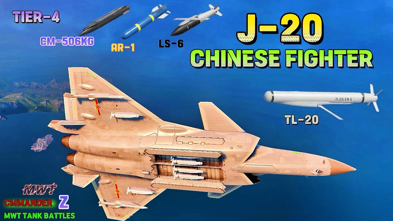 MWT J-20 Strike Fighter Gameplay | MWT Tank J20 🇨🇳