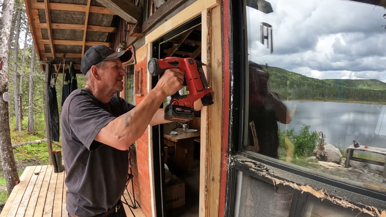 How To Install A Front Door At The Remote Cabin Episode #92 part 3.